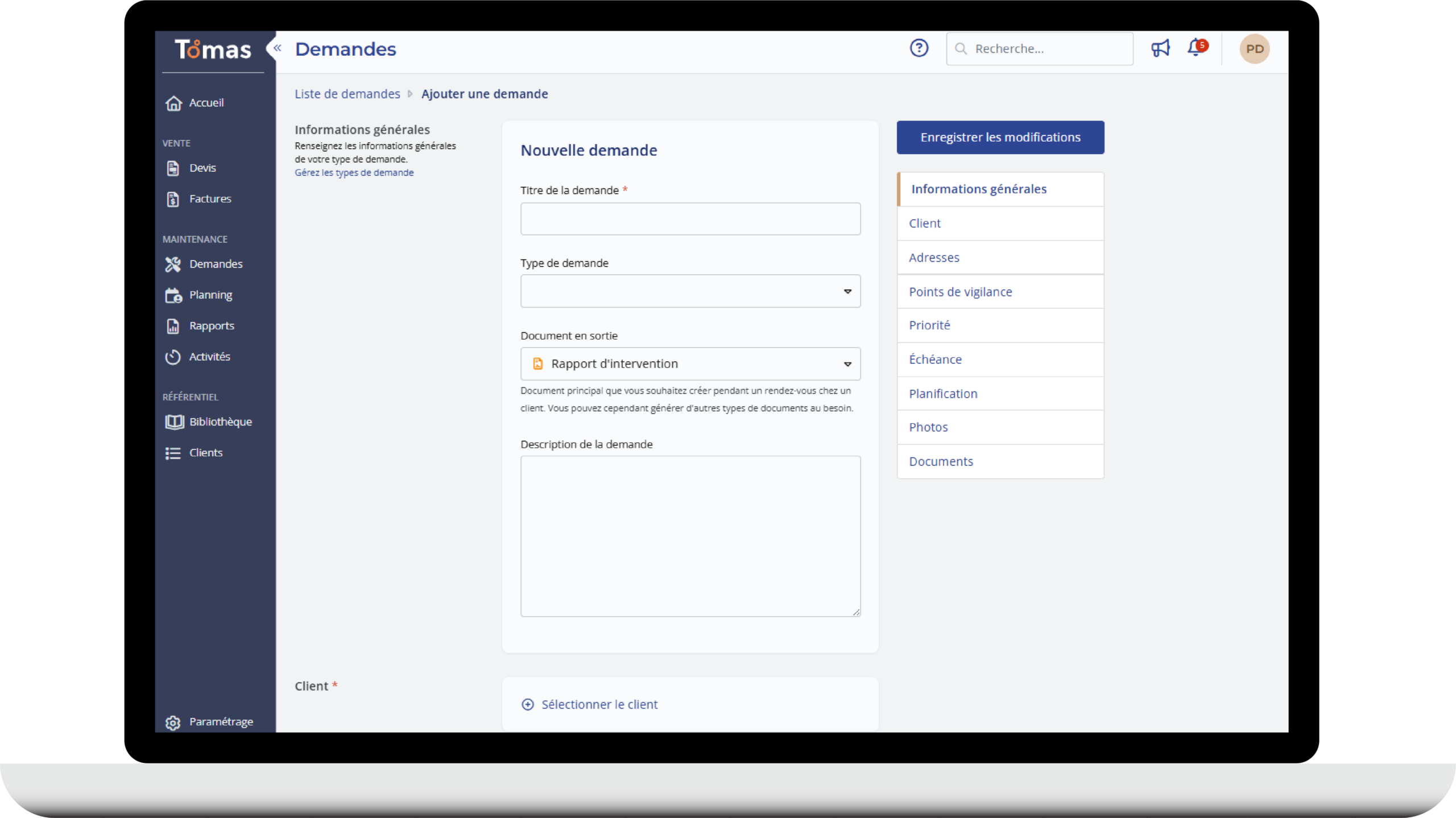 La gestion des interventions